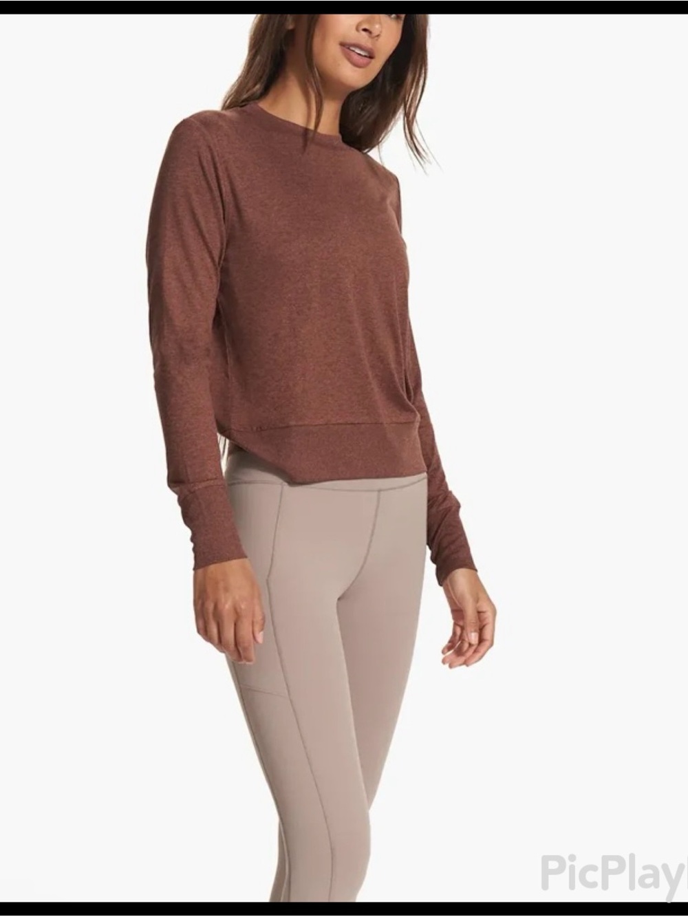 Vuori Daydream Crew Long Sleeve Top - Mulberry Heather - Size XS (EUC) - Picture 3 of 13
